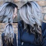 Shadow root silver hair by @massey07 Icy blonde hair, Silver