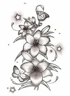 Lillies-- this would be cute going up the side of my leg!! L