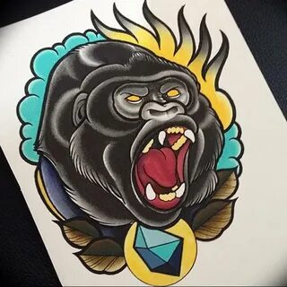 фото тату горилла от 27.03.2018 № 134 - gorilla tattoo - tat