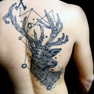 deer tattoos for men from realistic outdoor scenes to cool d