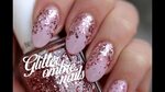 PINK GLITTER OMBRE NAILS - YouTube