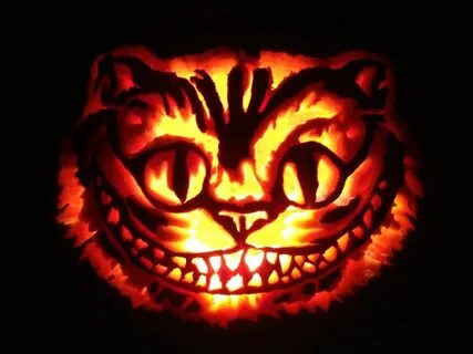 Love the Cheshire Cat Pumpkin carving, Pumpkin carvings sten