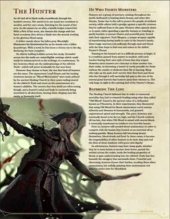 DnD 5e Bloodborne Hunter Homebrew Class Dungeons and dragons