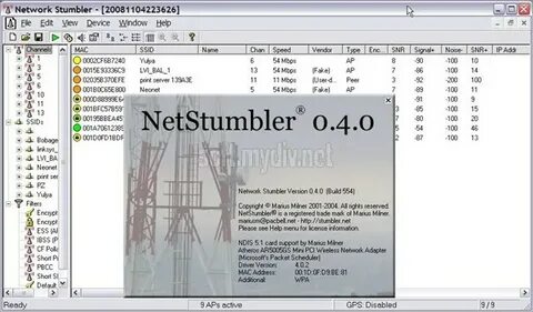 NetStumbler - Скриншоты программы