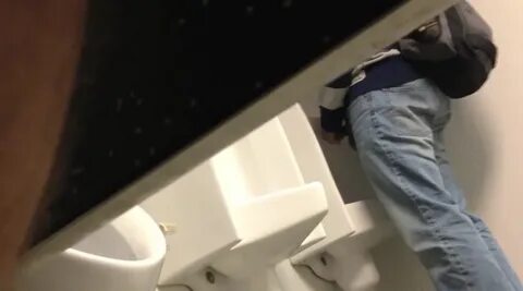 Urinal cruising hard cock play - ThisVid.com