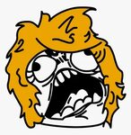 Trollface Girl Png Pic - Angry Troll Face Png, Transparent P