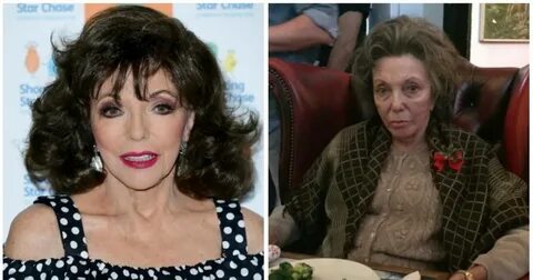 Joan Collins (85) zwaar onder de make-up om er... 85 uit te 