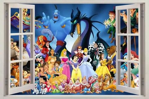 £ 6.29 GBP - Disney Characters Princess 3D Window View Decal