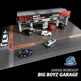 Big Boyz Garage 1-64 Diorama Building Garage workshop, Hot w