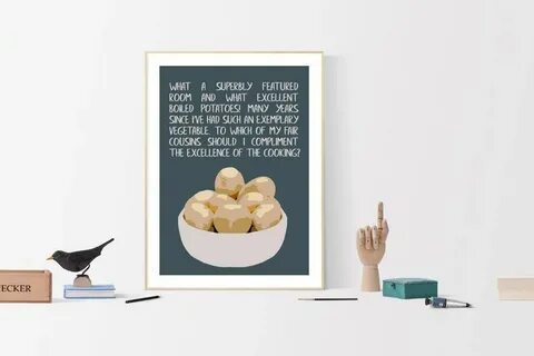 Jane Austen Funny Novel Movie Poster Mr Collins Potato Quote