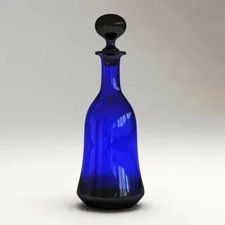 Bristol blue glass bell decanter, England Botellas, Botellas