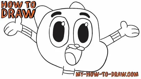 How to draw Gumball Watterson- Easy step-by-step drawing tut