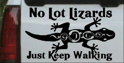 no lot lizzards No Lot Lizards Car or Truck Window Decal Sti