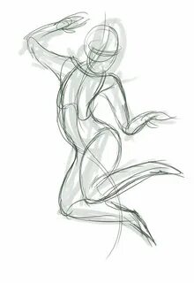 Refined Jump Sketch Gesture drawing poses, Drawing poses, Fi