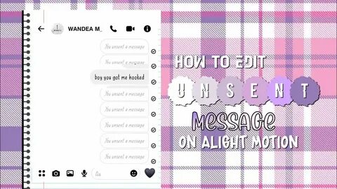 How to edit unsent message in alight motion RPW tutorials - 