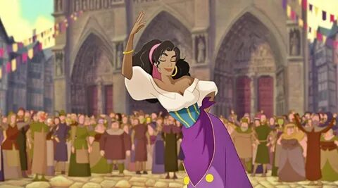 The dress of Esmeralda in The Hunchback of Notre-Dame Spoter