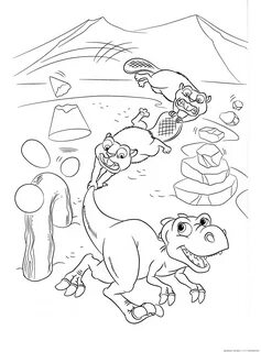 Раскраски из мультфильма Ледниковый период 3 : Эра динозавро