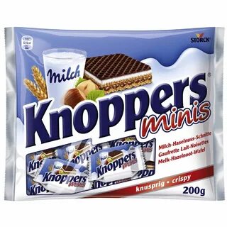 60 x Knoppers Minis (Milk-Hazelnut-Chocolate-Waffle) 600g / 