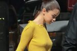 Selena Gomez Embraces No-Bra Trend Chic Yellow Crop Top & Pu