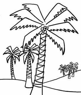 Free Printable Tree Coloring Pages For Kids Palm tree clip a