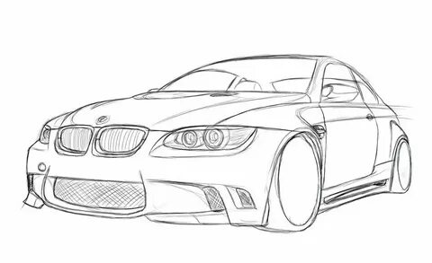 E92 BMW M3 Coupe Bmw sketch, Bmw art, Car drawings