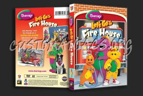 Barney Let's go to the Fire House dvd cover - DVD Covers & L