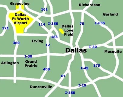 dallas-airport-map - Map Pictures