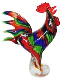 Murano Style Italian glass. Rooster. Vintage fair prices