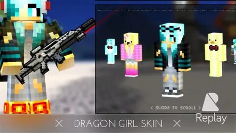 Dragon girl skin Pixel Gun 3d - YouTube