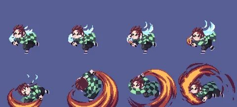 Kimetsu No Yaiba Pixel Art Kimetsu No Yaiba All in one Photo