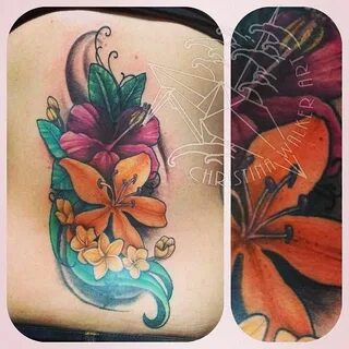 Lucky Bamboo Tattoo : Tropical flower tattoos, Bamboo tattoo