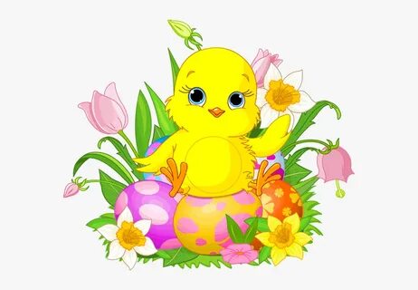Chick Celebrating Easter - Free Clip Art Easter, HD Png Down