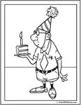 Happy Birthday Grandpa Coloring Pages