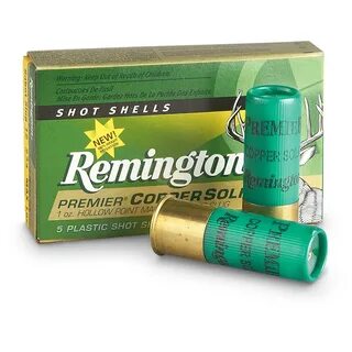 5 rounds Remington 12 Gauge 3 inch Copper Solid Sabot Slu...