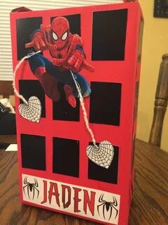J&J Creative Support: Spiderman Valentine's Day Box Homemade