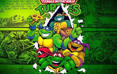 Обои пицца, донателло, микеланджело, turtles, TMNT, комикс, 