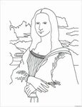 Mona Lisa Coloring Sheet Related Keywords & Suggestions - Mo