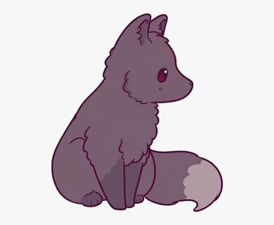 Transparent Silver Fox Clipart - Cute Kawaii Animal Drawings