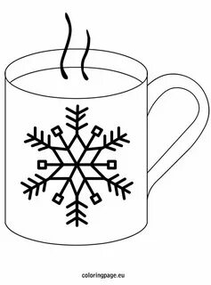 Winter - Hot Chocolate Coloring Page Hot chocolate clipart, 