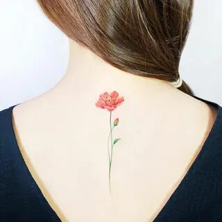 Ida on Instagram: "#타투이스트이다 #idatattoo . 다홍빛 꽃 한송이 ." Tattoo