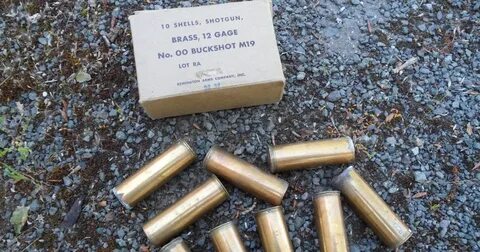 Four Bees: US Military, WW2 Shotgun Shot Shells, M19, Brass,