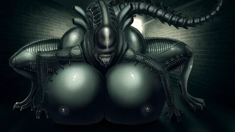 Alien woman with six boobs