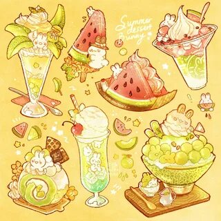 Nao ☕ 🌿 on Twitter in 2021 Food illustration art, Cute food 