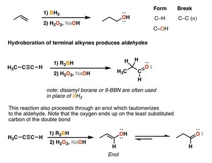 Hydroboration and Oxymercuration of Alkynes - Master Organic