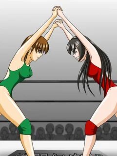 Anime Feet: Wildcat Wrestling Vol 3: Red vs Green: Ayano vs 