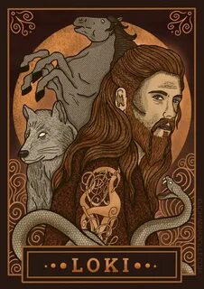 Johanna Polle - Illustration Loki norse mythology, Greek myt