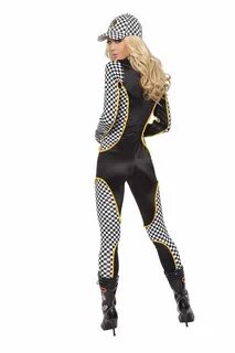 Roma Wanna Race Car Driver Yellow & Black Checkered Racer Ca