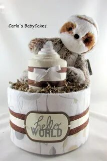 Sloth Diaper Cake Baby Diaper Cake Baby Shower Gift New Mom 