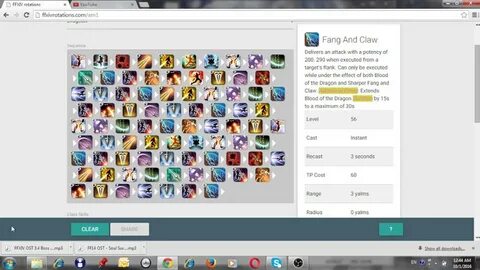 FFXIV 3.4 Complete Dragoon Rotation As Shown In Video - YouT