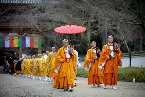 Japanese monk group photo
